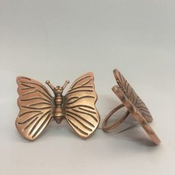 Porta Guardanapo Em Metal Borboleta – Unidade Rosé - 5