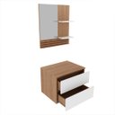 Ver imagem 3 de Kit Balcão para Banheiro com Cuba e Espelho Amêndoa Branco