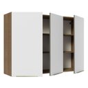 Ver imagem 6 de Armário Aéreo 120 cm 3 Portas Rustic/Branco Veludo Lux Madesa