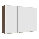 Ver imagem 1 de Armário Aéreo 120 cm 3 Portas Rustic/Branco Veludo Lux Madesa