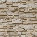 Ver imagem 1 de Papel de Parede Pedra Canjiquinha Bege Claro - 3,00x0,50m