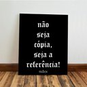 Ver imagem 4 de Kit 3 Quadro Frases Motivacionais Preto Sucesso Fé Mdf 28x20cm