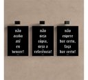 Ver imagem 2 de Kit 3 Quadro Frases Motivacionais Preto Sucesso Fé Mdf 28x20cm