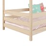 Cama Montessoriana Madeira Maciça Casa com Estrado Rena Natural Idimex - 9