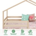 Ver imagem 5 de Cama Montessoriana Madeira Maciça Casa com Estrado Rena Natural Idimex