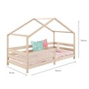 Ver imagem 6 de Cama Montessoriana Madeira Maciça Casa com Estrado Rena Natural Idimex