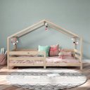 Ver imagem 4 de Cama Montessoriana Madeira Maciça Casa com Estrado Rena Natural Idimex