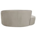 Ver imagem 7 de Sofá Curvo 2 Lugares 150cm Eron Braço Esquerdo Veludo Perfectly Pale - Nexta Casa