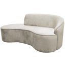 Ver imagem 1 de Sofá Curvo 2 Lugares 150cm Eron Braço Esquerdo Veludo Perfectly Pale - Nexta Casa