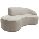 Ver mais imagens de Sofá Curvo 2 Lugares 150cm Eron Braço Esquerdo Veludo Perfectly Pale - Nexta Casa