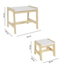 Ver imagem 3 de Mesa com 2 Banquetas Infantis Madeira Maciça/MDF Castelo Casatema MadeiraOriginals
