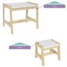 Mesa com 2 Banquetas Infantis Madeira Maciça/MDF Castelo Casatema MadeiraOriginals - 5