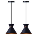 Ver imagem 1 de Kit 2 Pendentes Dubai 17cm Para Mesa Balcão Gourmet: Preto com cobre