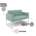 Ver imagem 3 de Sofá Namoradeira e Poltrona Marisa Industrial Champanhe Cotelê Ext/veludo D03 - D’Rossi