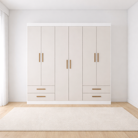 Guarda Roupa 6 Portas 4 Gavetas Allure -grand Line