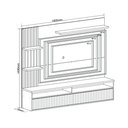 Ver imagem 3 de Painel para TV até 65 Polegadas MDF 180,5CMX149CM 1 Porta Provence Viero Bege