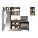 Ver imagem 3 de Composição Cozinha Olivia 4pc 6pt Tpo Poliman Móveis