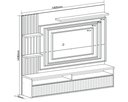 Ver imagem 3 de Painel Ripado para TV até 65 Polegadas MDF 180,5CMX149CM 1 Porta Acabamento Mel Provence Viero Bege
