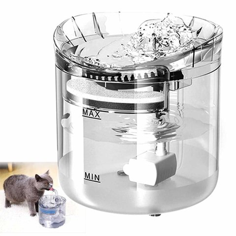 Bebedouro Fonte de Agua Cao Gato Cachorro Pet Animal de Estimaçao 2 Litros Usb Filtro Automatico Res