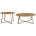 Ver imagem 2 de Conjuntos 2 Mesas de Centro Redonda Industrial 