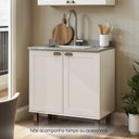 Ver imagem 1 de Balcão de Cozinha 2 Portas Branco Fosco 1529 - Genialflex
