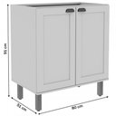 Ver imagem 2 de Balcão de Cozinha 2 Portas Branco Fosco 1529 - Genialflex