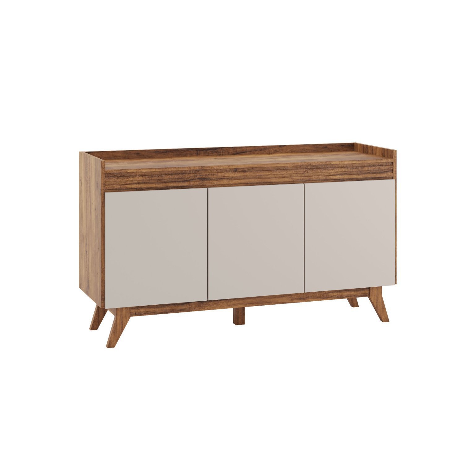 Buffet Aparador 133cm Espanha  em MDF/MDP Marrom 80 cm x 133 cm x 41.8 cm