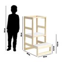 Ver imagem 4 de Torre de Aprendizagem Montessoriana Castelo Casatema MadeiraOriginals Bege/Marrom/Branco