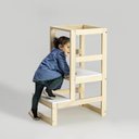 Ver imagem 1 de Torre de Aprendizagem Montessoriana Castelo Casatema MadeiraOriginals Bege/Marrom/Branco