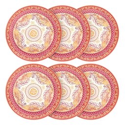 Conjunto de Pratos de Porcelana Rasos Etna 26cm 6 peças - Oxford AM97-5713 - 1 Conjunto de Pratos de Porcelana Rasos Etna 26cm 6 peças - Oxford AM97-5713 - 1