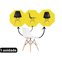 Cadeira Eiffel Charles Eames Pés Palito Para Escritório AJL Cadeira Eames - 6