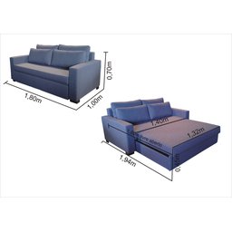 Sofá Cama 02 Lugares Elus_MM que se Transforma em Sofá Cama De Casal Resistente e Confortável em Lin - 4