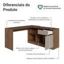 Ver imagem 5 de Escrivaninha Penteadeira de Canto Rustic/Crema Madesa