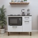 Ver imagem 1 de Balcão Cooktop 2 Portas 1 Gaveta Teresina Branco