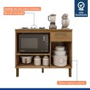 Ver imagem 6 de Balcão Cooktop 2 Portas 1 Gaveta Teresina Marrom/Cinamomo