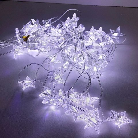 Pisca Cortina Estrelinhas Enfeite Natal 80 Led 3x1m 110-220v