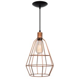 Pendente Trio Aramado Poptem veneza com lâmpada st58 220v cobre - 3