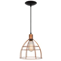 Pendente Trio Aramado Poptem veneza com lâmpada st58 220v cobre - 4