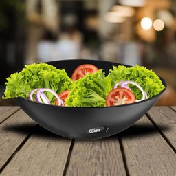 Kit 24 Tigelas Saladeiras Servir Pretas 3,5l Bowls Pipoca Sobremesas Coza Essential Alimentos - 2