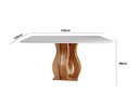 Ver imagem 3 de Mesa 8 Lugares Tampo Vidro/MDF Sala de Jantar 135x135cm Nuance Yescasa Marrom/Castanho Cinamomo/Off White