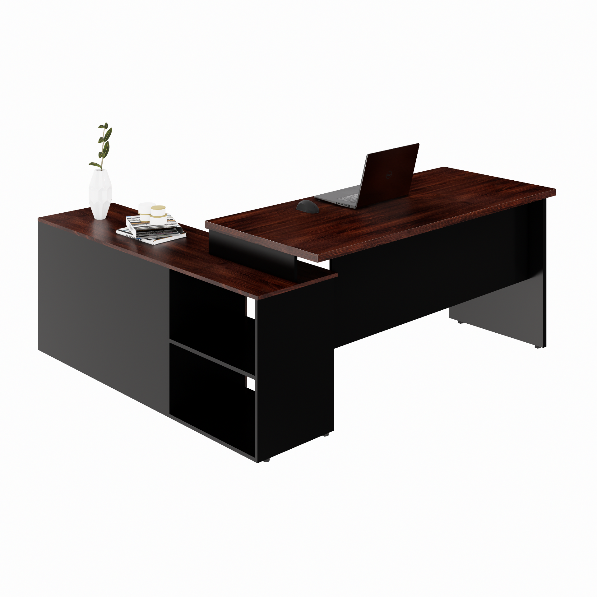 Mesa para Escritório Diretor em L 170x150cm com Armário 1 Porta 1 Gaveta e 1 Pasta Suspensa Espresso Móveis - 6