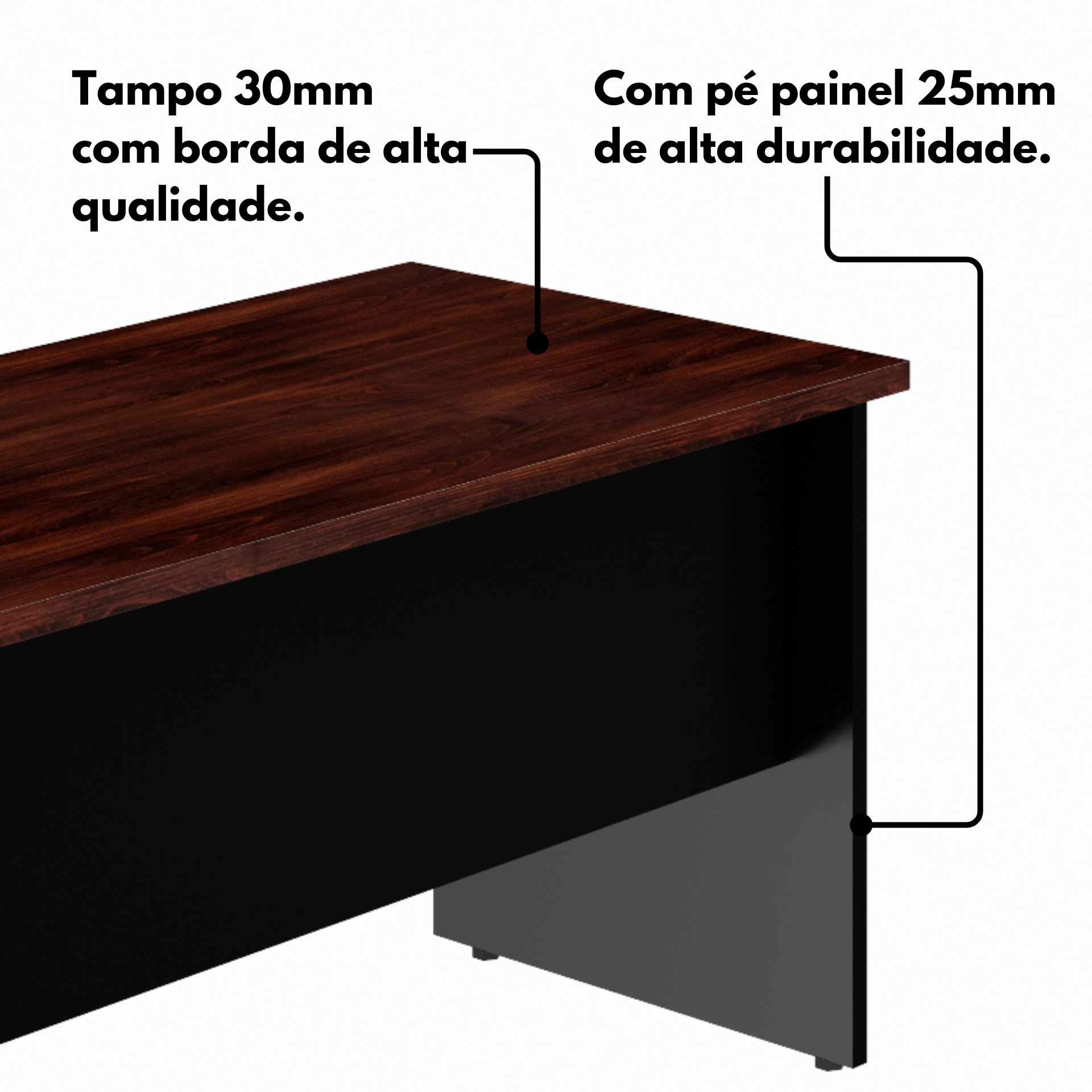 Mesa para Escritório Diretor em L 170x150cm com Armário 1 Porta 1 Gaveta e 1 Pasta Suspensa Espresso Móveis - 7