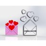 Cortador Dia Dos Namorados Carta Coração Tamanho 7cm - 1