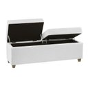Ver imagem 1 de Recamier Bau Paris 1,20m Suede Branco - Clique Decor Clique decorações