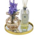 Ver imagem 4 de Bandeja Decorativa Dourada com Espelho - Redonda Clean 20cm Laradore