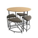Ver imagem 2 de Mesa Escritório Desk com 4 Bancos Freijó/preto Fosco