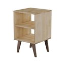 Ver imagem 3 de Mesa de Cabeceira Chennai Pé Plástico Multiuso 30x35cm Carvalho