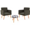 Conjunto Com 2 Poltronas e 1 Puff Dallas Matrix - 1