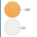Ver mais imagens de Armário Aéreo 120cm 3 Portas Madeira Maciça/MDF Ikigai Branco/Carvalho