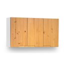 Ver imagem 5 de Armário Aéreo 120cm 3 Portas Madeira Maciça/MDF Ikigai Branco/Carvalho